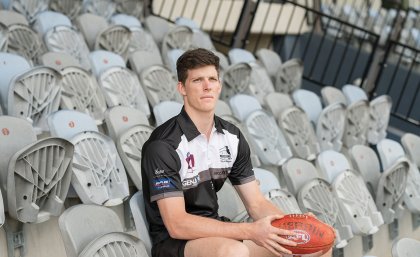 #nobrainnogame ambassador, AFL player Justin Clarke